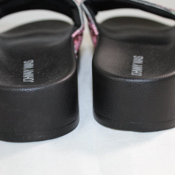 NWT Johnny Was Blum Embroidered Pool Platform Slides Slide Sandals Flats 10 $145 - Picture 5 of 6